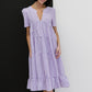 BiBi Slow Dancing Gingham Tiered Midi Dress -