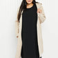 Zenana Jet Lagged Hooded Open Front Cardigan -