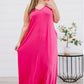 Zenana Beach Vibes Cami Maxi Dress - Fuchsia / S