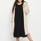 Zenana Jet Lagged Hooded Open Front Cardigan -