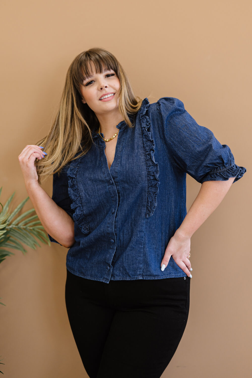 Sweet Generis Be True Denim Top -