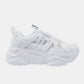 Berness Running Late Chunky Sole Athletic Sneakers in White -