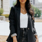 Leopard Lining One-Button Blazer -