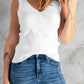 V-Neck Sleeveless Knit Top -