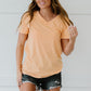Sew In Love Summer Special Acid Wash Tee - Peach / S