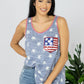 e. Luna Star Spangled Printed Sequin Pocket Tank -