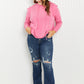 Andree by Unit Live Simply Full Size Shoulder Detail Knit Hoodie -