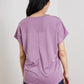 Sew In Love Stay and Chat Love Pocket Tee in Plum -