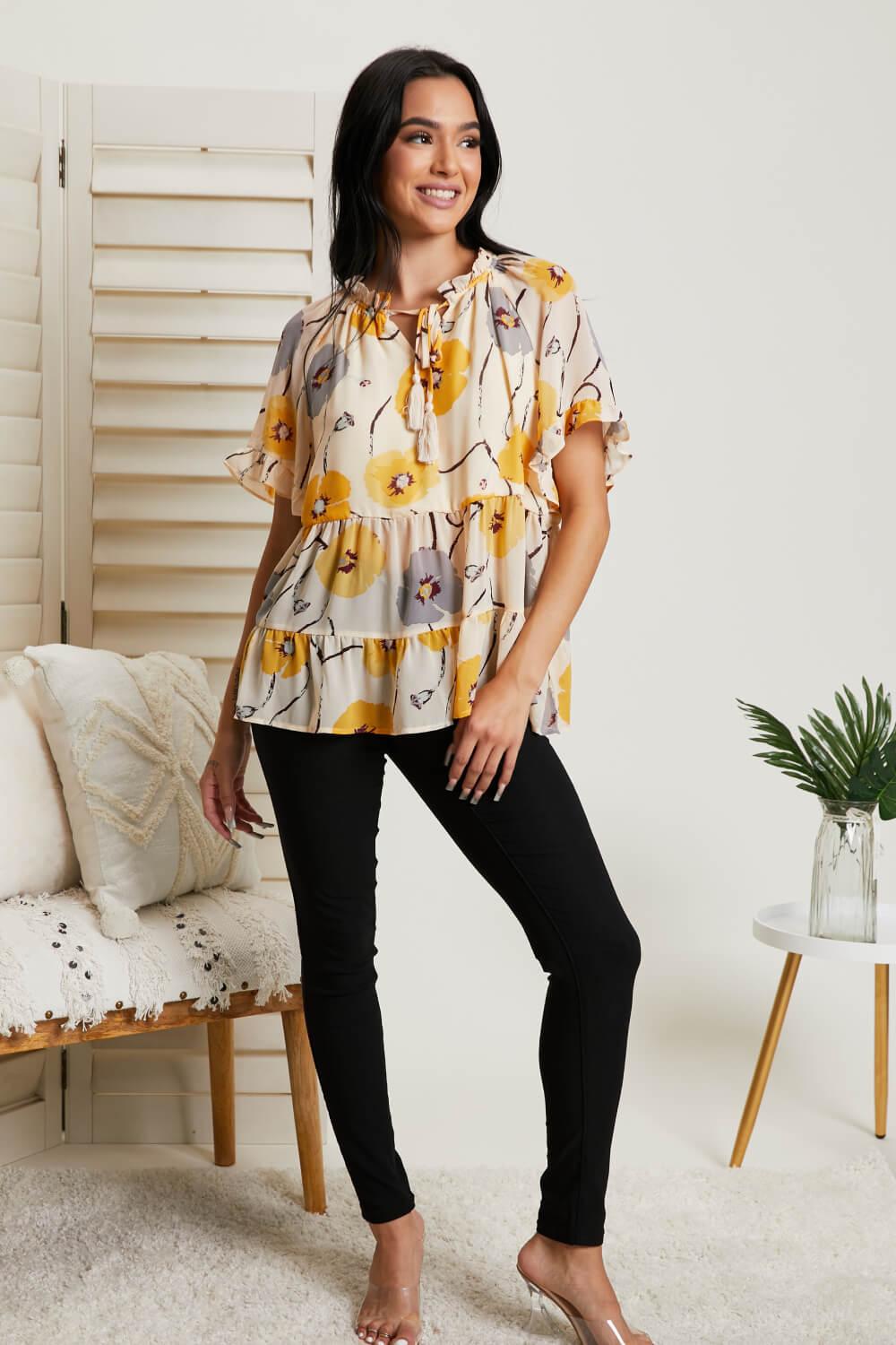 Hailey & Co Beautiful Blooms Floral Top -