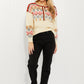Andree by Unit Full Size Geometric Half-Button Henley Sweater -