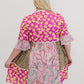 ODDI So Happy Together Full Size Run Patchwork Print Dress -