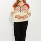 Andree by Unit Full Size Geometric Half-Button Henley Sweater -