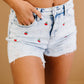 Judy Blue Cherry On Top Cutoff Shorts -