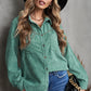 Studded Corduroy Shirt Jacket -