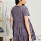 Sew In Love Breathtaking Views Tiered Mini Dress in Navy -