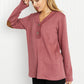 Heimish 'Round the Fire Cable-Texture Henley with Elbow Patches -