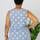 e. Luna Star Spangled Printed Sequin Pocket Tank -