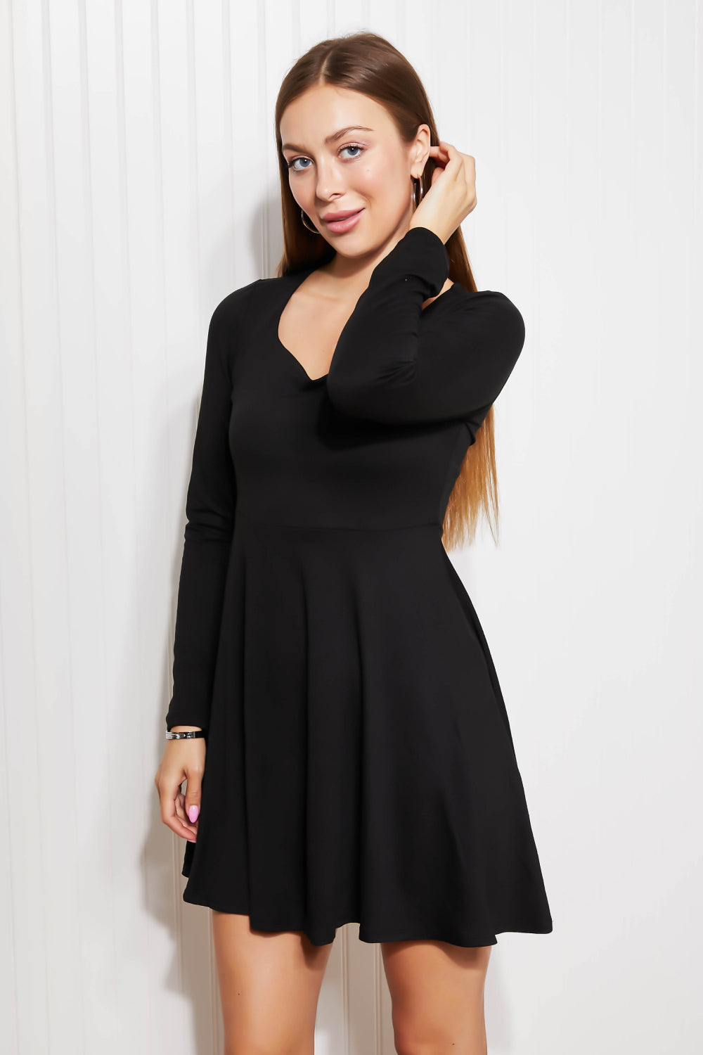 White Birch Missing Link Long Sleeve Dress -