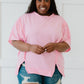 Sew In Love Sippin' Lemonade French Terry Top in Pink -