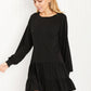 Emerald Gather Together Full Size Babydoll Tiered Drop-Waist Dress -