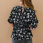 ODDI Garden Stroll Floral Peplum Blouse -