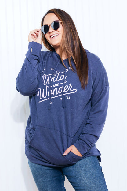 Sew In Love Wild and Wonder Graphic Hoodie - Navy / S