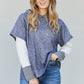 Sugarfox Full Size Contrast Faux Layered Exposed Seam Hoodie -