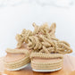 KAYLEEN Learning the Ropes Lace-Up Espadrille Sandals -