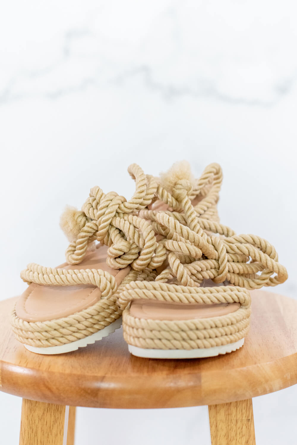 KAYLEEN Learning the Ropes Lace-Up Espadrille Sandals -