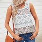 Geometric Leopard Print Tank -