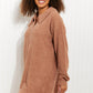 White Birch Stay Cozy Collared Sweater Dress -