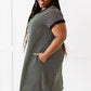 Cotton Bleu Simplicity is Best Full Size Striped T-Shirt Dress in Black -