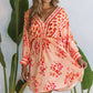 Floral Tassel Tie Drawstring Waist Dress -