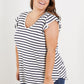 Sew In Love Illuminate the Way Striped Tee in Navy -