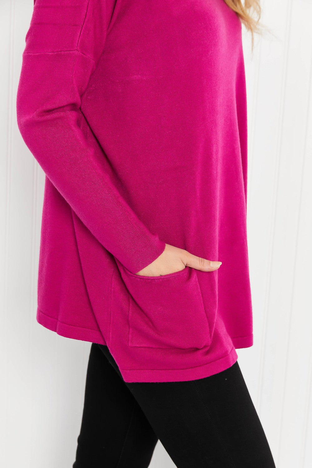 Zenana Autumn On My Mind Front Pocket Sweater -