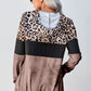 Leopard Color Block Hoodie -