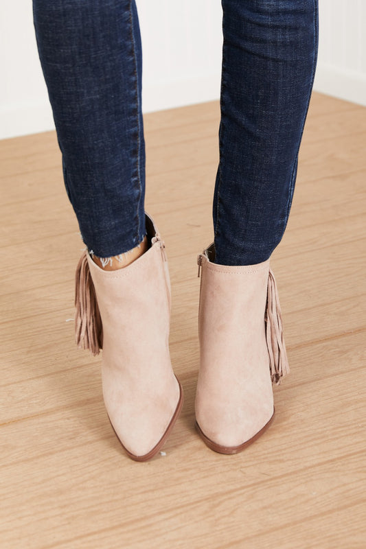 Qupid It's Always Been You Tassel Detail Booties -