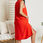 Cotton Bleu Fingers Crossed Sleeveless Dress in Orange -