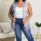 Vocal Mesa Point Printed Sleeveless Cardigan -