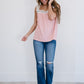 BiBi Sun-Kissed Lace Trim Sleeveless Top -
