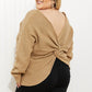 CY Fashion Just a Little Twist Open Back Sweater -