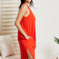 Cotton Bleu Fingers Crossed Sleeveless Dress in Orange -