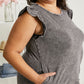 Sew In Love Cascade Springs Acid Wash Dress in Black -