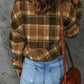 Plaid Quarter-Zip Fleece Sweatshirt -