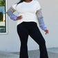 Heimish Full Size Animal Print Ruffle Trim Top -