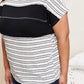 Sew In Love Ideal Date Color Block Striped Tee in Black -