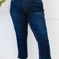 Judy Blue Sophie Cropped Straight Leg Jeans with Slit -