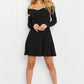 White Birch Biggest Flirt Full Size Asymmetrical Neck Dress with Built-In Shorts -