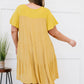 Davi & Dani Greater Good Half-Button Mini Dress -