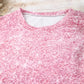 Leopard Gradient Round Neck Dropped Shoulder Top -